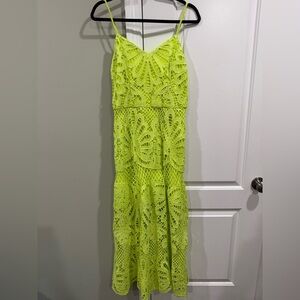 Vici Lace Lime Green Dress